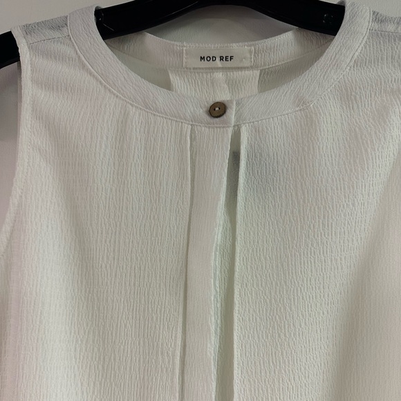 NWT Mod Ref White Sleeveless Layered Tunic Size S - Picture 3 of 8